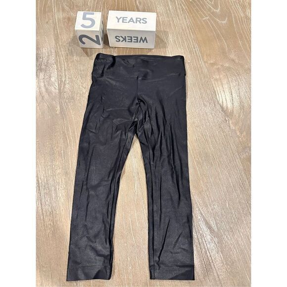 Koral black legging sz 5 girls patent liquid leather looking active pant - Picture 1 of 3